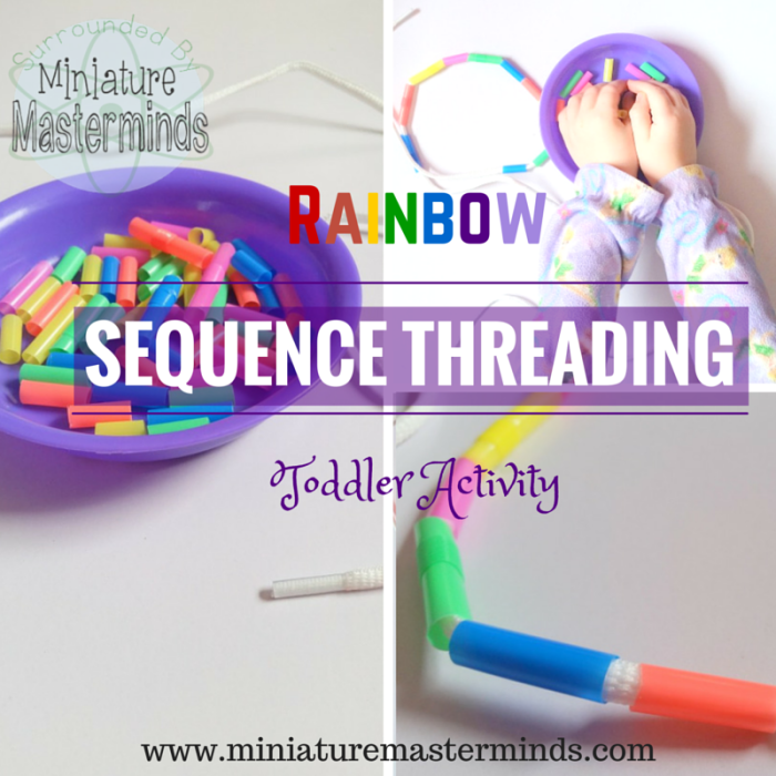 Rainbow Sequence Threading Toddler Activity with Free Printable ...
