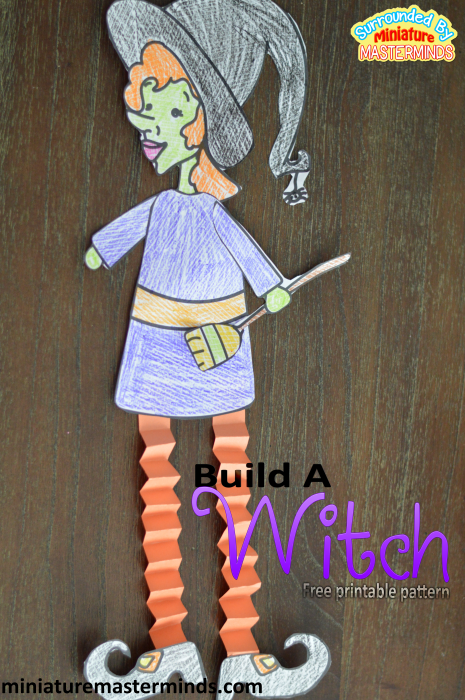 Build a Witch Free Printable Pattern Halloween Craft For Kids ...