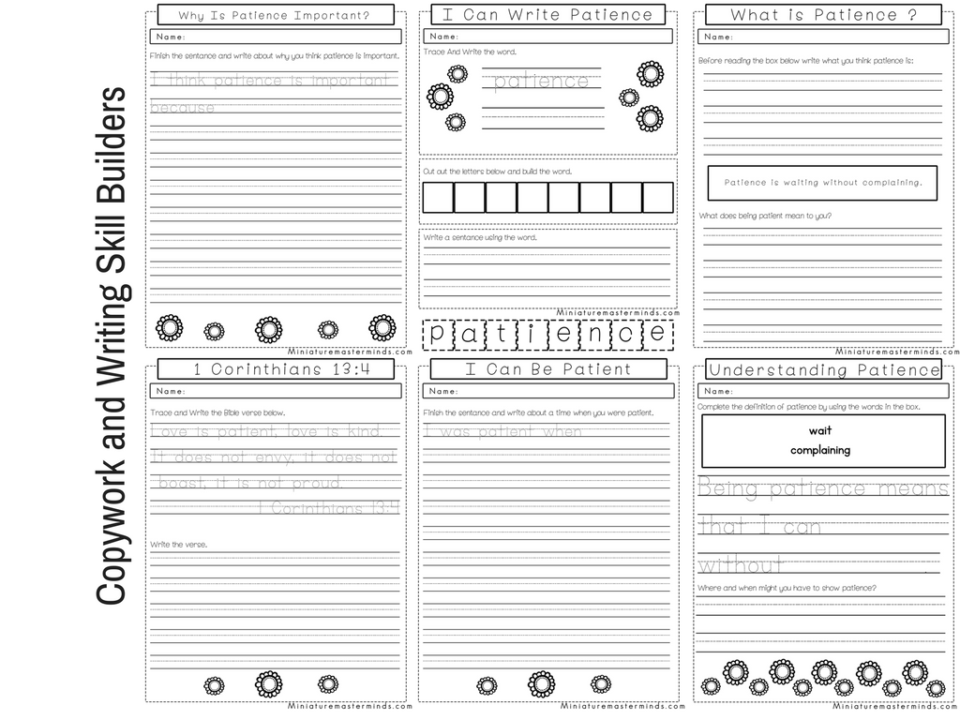 A Study In Patience No Prep Worksheet And Activity Pack – Miniature