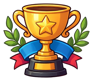 Gold star trophy