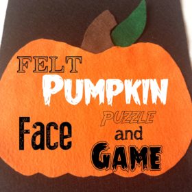 Felt Pumpkin DIY Jack O Lantern Educational Puzzle and Game