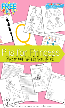 P is for Princess Free 24 Page Printable Preschool Pack
