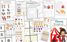 Let’s Go to the Circus – Preschool Basic Math Concept Free 15 Page Printable Educational Pack