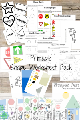 Free Printable Mega Shapes Practice Pack