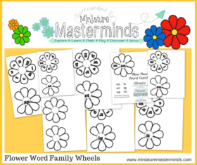 Free Printable Flower Word Family Wheels