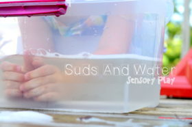 Suds and Water Sensory Play