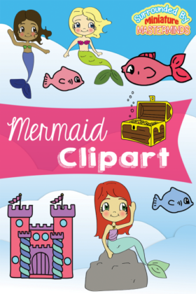 Free Under The Sea Mermaid Clip Art Set 22 Images