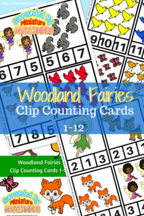 Woodland Fairies Free Printable Counting Cards 1-12
