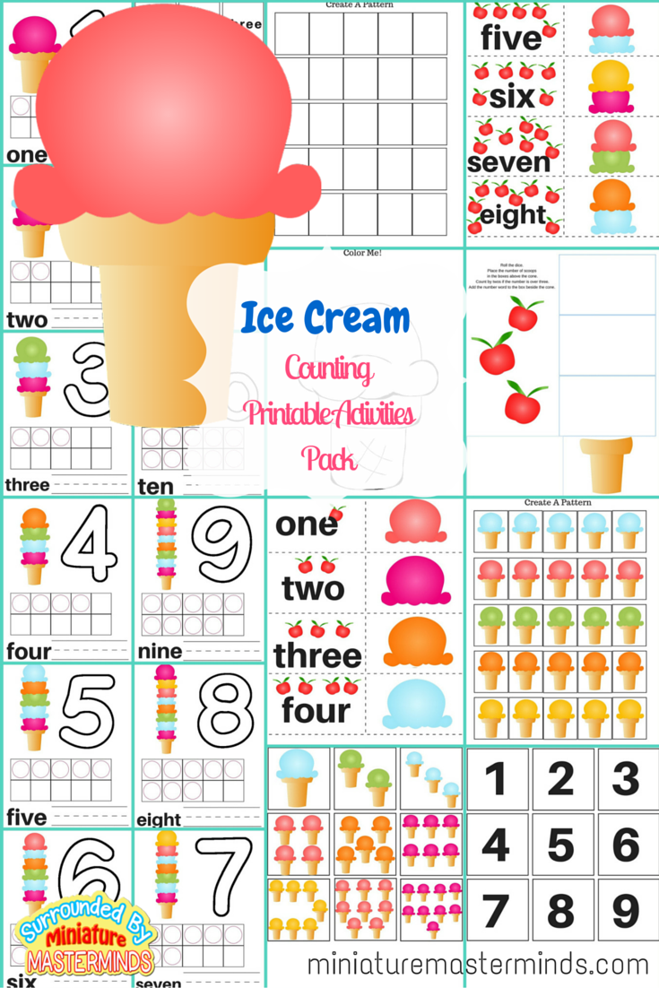 Free Ice Cream Math Printable For Preschoolers – EEKJRM