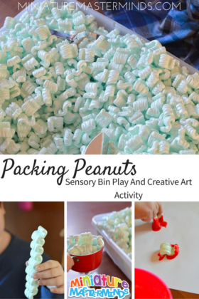 Packing Peanuts Sensory Bin Play And Creative Art Activity