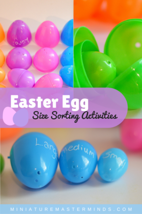 Plastic Easter Eggs Size Sorting Activities