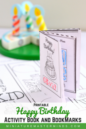 Free Printable Happy Birthday Activity and Game Book For Treat Bags And Bonus Bookmarks