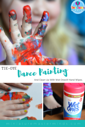 Tie-Dye Dance Painting And Clean Up With Wet Ones® Hand Wipe