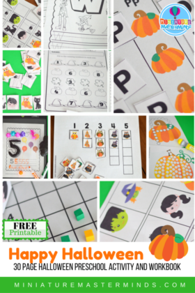 Happy Halloween Printable Preschool and Kindergarten Activity Pack