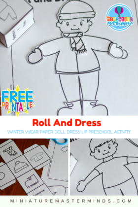Roll And Dress Winter Wear Preschool Roll The Dice Dress Up Paper Doll Coloring Page Activity