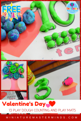 Valentine’s Day Play Dough Counting And Play Mats
