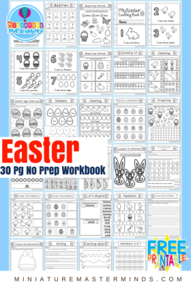 Easter No Prep Preschool And Kindergarten Worksheet 30 Page Book Free Printable Download