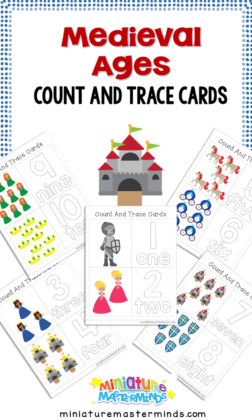 Medieval Count And Trace Cards