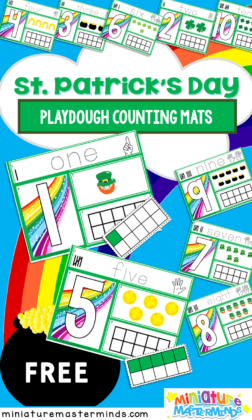 St. Patrick’s Day Preschool Play Dough Counting Mats 1 To 10