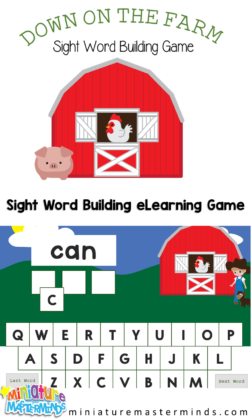 Down On The Farm Sight Word Building eLearning Game