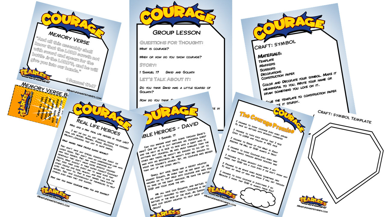 Fearless – Free Printable 5 Day Vacation Bible School or Home School ...