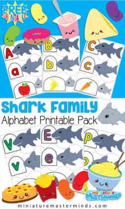 Shark Family Alphabet Puzzles Preschool and Kindergartners
