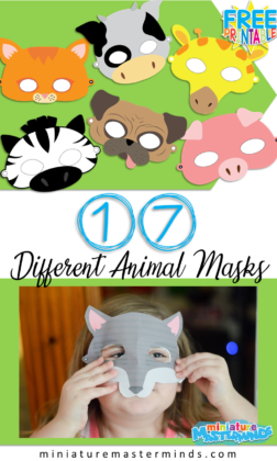 17 Different Printable Animal Masks For Dramatic Play