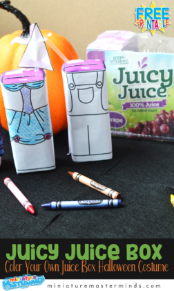 Color Your Own Juicy Juice Box Halloween Costume Treats #ad #JuicyJuiceCrew