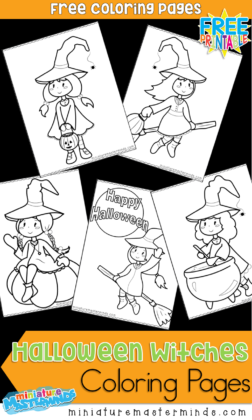 Free Printable Cute Witches Coloring Pages