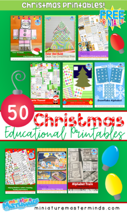 70+ Free Printable Christmas Educational Printables! Activites, Crafts, Worksheets!