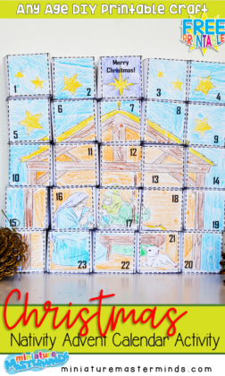Free Printable Christmas Nativity DIY Advent Calendar Craft Activity