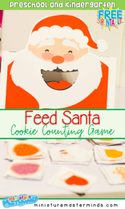 Feed Santa Cookies Free Printable Counting Activity For Preschool and Kindergarten