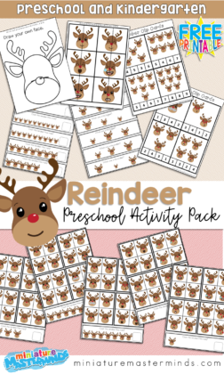 Reindeer Find The Difference, Counting Cards, And Activities