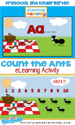 Count The Ants at the Picnic eLearning Ad Free Counting to 10 Game