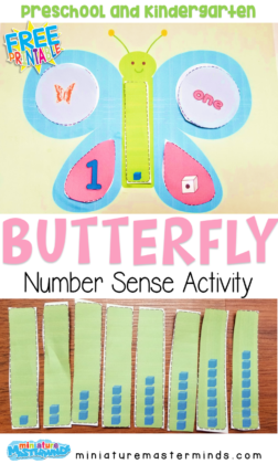 Butterfly Number Sense Spring Printable Hands On Activity