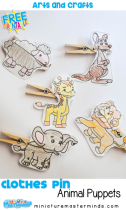 DIY Craft Clothes Pin Animal Puppets