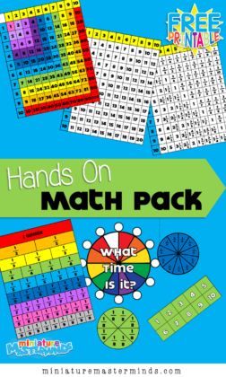 Hands On Math Pack Addition, Subtraction, Multiplication, Division, Counting, Patterns, Time and More!