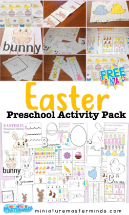 33 Pages of Easter Fun FREE Preschool and Toddler Printable Activities!