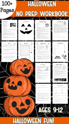 Halloween No Prep Packet For Ages 9-11