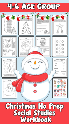 Christmas Social Studies Workbook For Ages 4-6